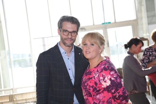 Maite Kelly with husband Florent Raimond at a fashion fair in Hamburg