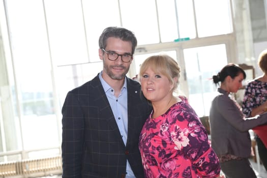 Maite Kelly with husband Florent Raimond at a fashion fair in Hamburg
