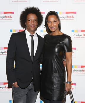 Marie Amiere with brother Samuel Amihere,. Ernstings Family Fashion Dinner at the Heritage Restaurant Le Meridien Hotel Hamburg