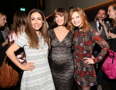 anastasia zampounidis,isabell horn and eva imhof,.ernstings family fashion dinner at the heritage restaurant le meridien hotel hamburg