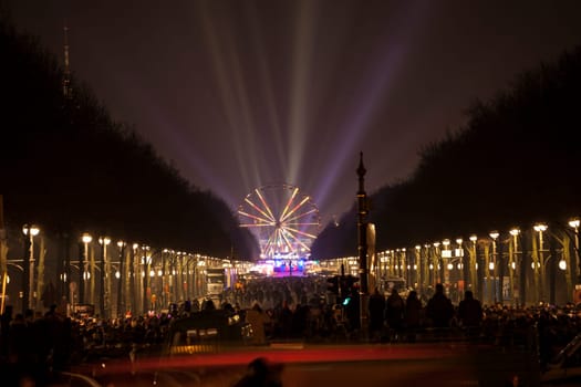 New Year's Eve party at the Brandenburg Gate in Berlin on 31.12.2016