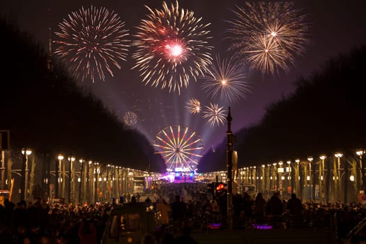 New Year's Eve party at the Brandenburg Gate in Berlin on 31.12.2016
