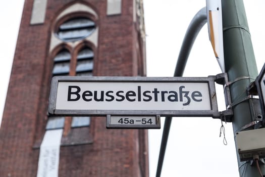 Street sign Beusselstraße in Berlin Moabit