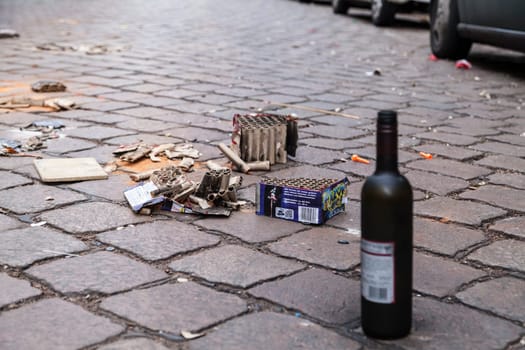 New Year's Eve garbage on New Year's Day 2017