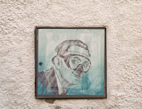 street art painting in Cadaques, Spain
