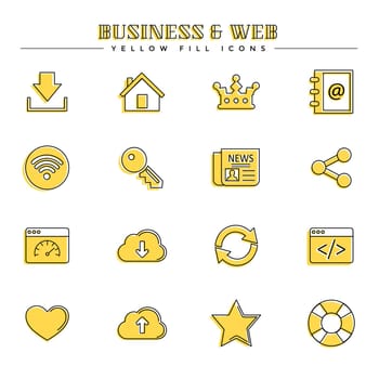 Modern line and color spot style icons, perfect for your branding, web, print or infographic design project.
