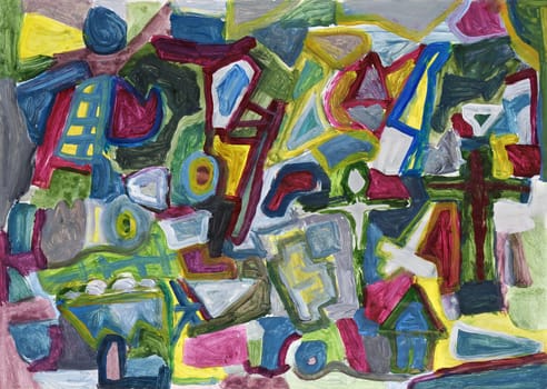 Abstract colorful hand painted background. Acrylic painting.