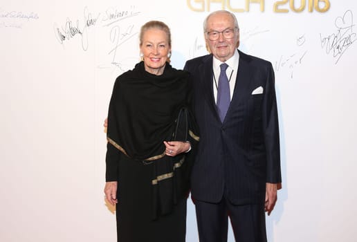 Ronald Sedlatzek with his wife Christine ( Chopard Berlin ) . Jose Carreras Gala at the Estrel Hotel Berlin on 14.12.2016