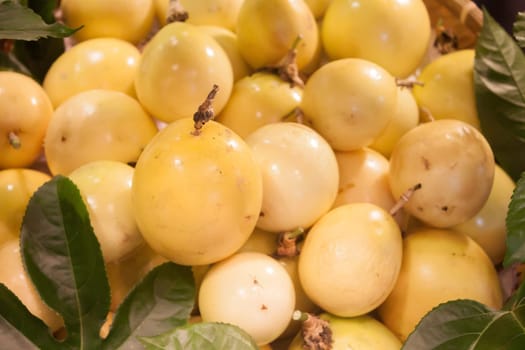 Background of fresh passion fruit , stock photo