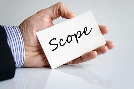 Scope text concept isolated over white background