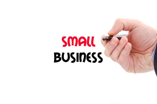 Small business text concept isolated over white background