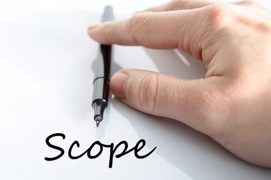 Scope text concept isolated over white background