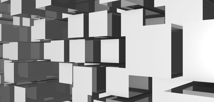 Abstract image of cubes background. 3D rendered backdrop