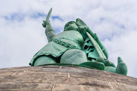 Statue of the Cherusque prince Arminius in the Teutoburg Forest near the town of Detmold,Germany.