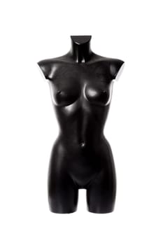 Black mannequin woman. female mannequin. mannequin isolated on the white