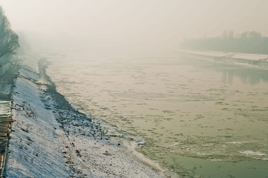 Cold weather, anticyclone favours air pollutants to accumulate and form a dense layer named smog over the city