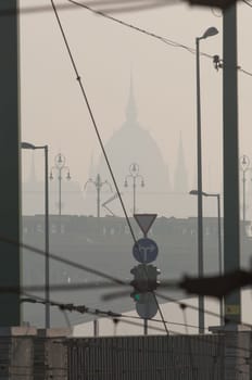 Cold weather, anticyclone favours air pollutants to accumulate and form a dense layer named smog over the city