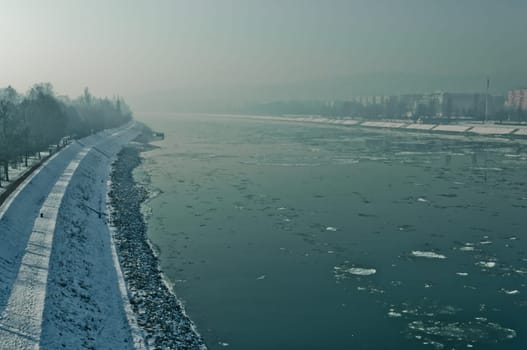 Cold weather, anticyclone favours air pollutants to accumulate and form a dense layer named smog over the city