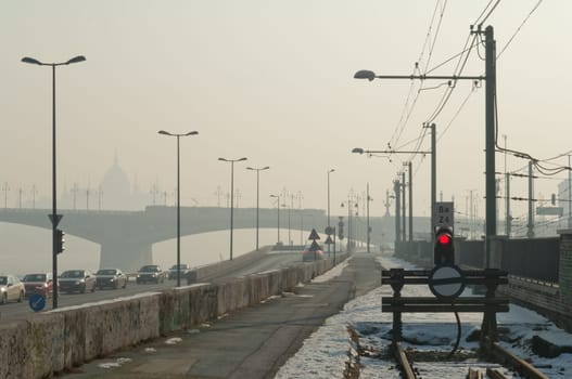 Cold weather, anticyclone favours air pollutants to accumulate and form a dense layer named smog over the city