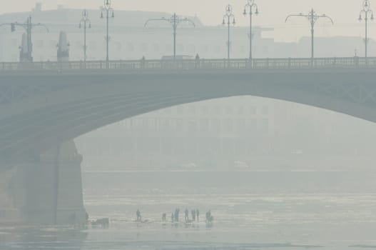 Cold weather, anticyclone favours air pollutants to accumulate and form a dense layer named smog over the city