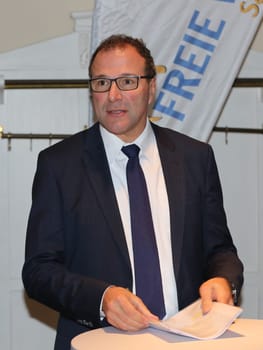 Federal Presidential candidate Alexander Hold (Freie Wähler) visits the Free Voters of Saxony-Anhalt on 15.01.2017 in Magdeburg