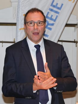 Federal Presidential candidate Alexander Hold (Freie Wähler) visits the Free Voters of Saxony-Anhalt on 15.01.2017 in Magdeburg