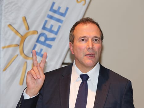Federal Presidential candidate Alexander Hold (Freie Wähler) visits the Free Voters of Saxony-Anhalt on 15.01.2017 in Magdeburg