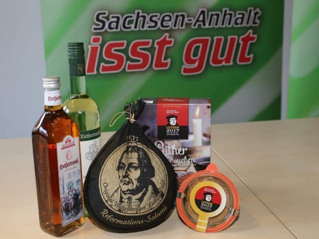 Presentation of products for the Reformation Year from Saxony-Anhalt for the Green Week 2017 in Berlin