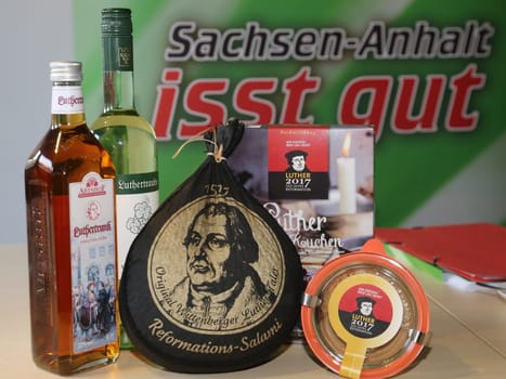 Presentation of products for the Reformation Year from Saxony-Anhalt for the Green Week 2017 in Berlin