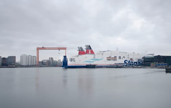 one big boat in Gothenburg harbour wait for the passanger