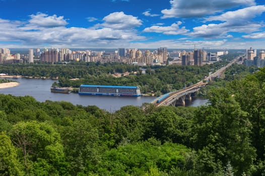 View of the city of Kiev and the Dnieper River