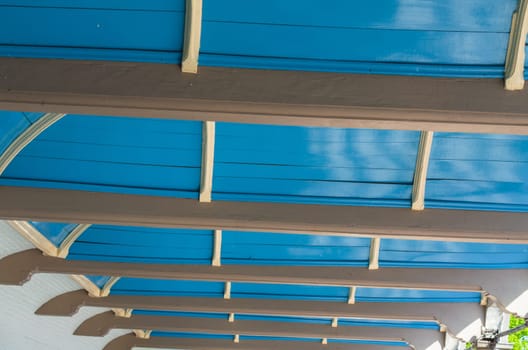 Detail shot,a decorative wooden pavilion ceiling in the town of Zierikzee in Holland..
