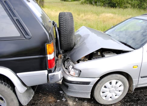Car accident on the highway