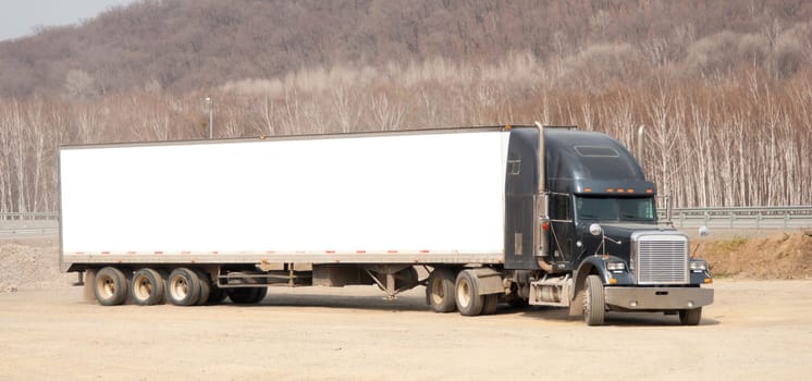 Large truck in the Parking lot