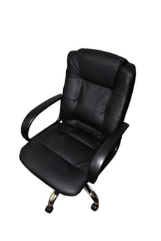 Office black armchair isolated on white background