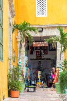 CARTAGENA, COLOMBIA - MAY 24: Small shop in the Getsemani neighborhood in Cartagena, Colombia on May 24, 2016