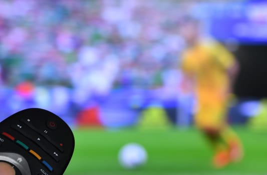 Football broadcast on television