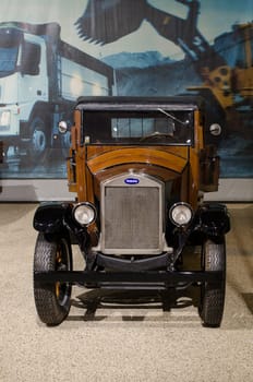 one very old truck from sweden beutiful and brown