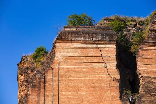 Ruined Pagoda in Mingun Paya / Mantara Gyi Paya ,Myanmar.