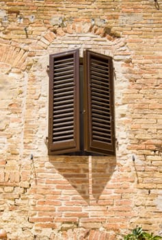 old italian window, Tuscany, Italy