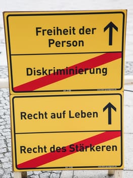 Freedom of the person - Discrimination,right to life - Right of the strongest