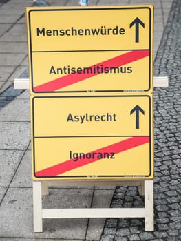 Human dignity - anti-Semitism,right of asylum - ignorance