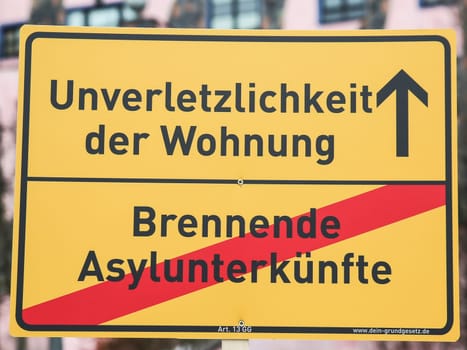 Inviolability of the apartment - Burning asylum shelters