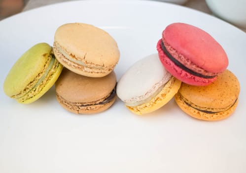 Colorful macaroons in different flavor, stock photo