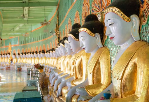 Rrow Buddhas, Umin Thounzeh caves, Sagaing, Myanmar