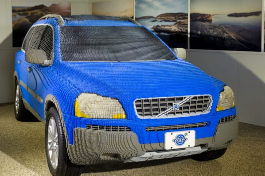 one very big car from Volvo made of Lego