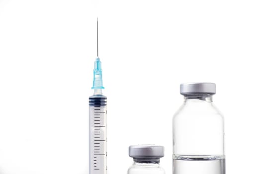 Medicine in vials and syringe , ready for vaccine injection , Cancer Treatment , Pain Treatment and can also be abused for an illegal use
