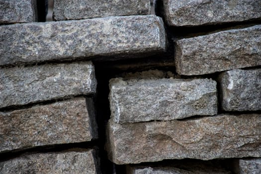 close-up of stack of granite stone, tiles