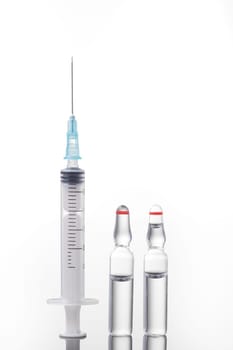 Medicine in vials and syringe , ready for vaccine injection , Cancer Treatment , Pain Treatment and can also be abused for an illegal use