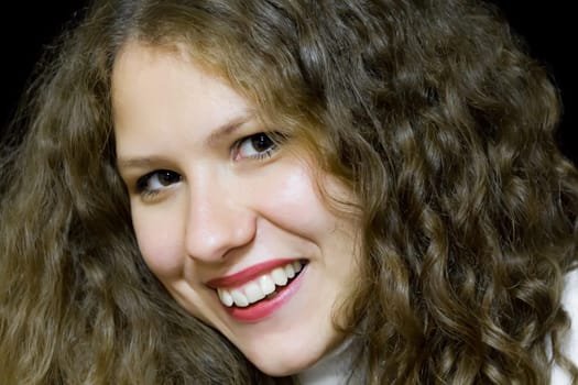 Image of young woman with long brown hair